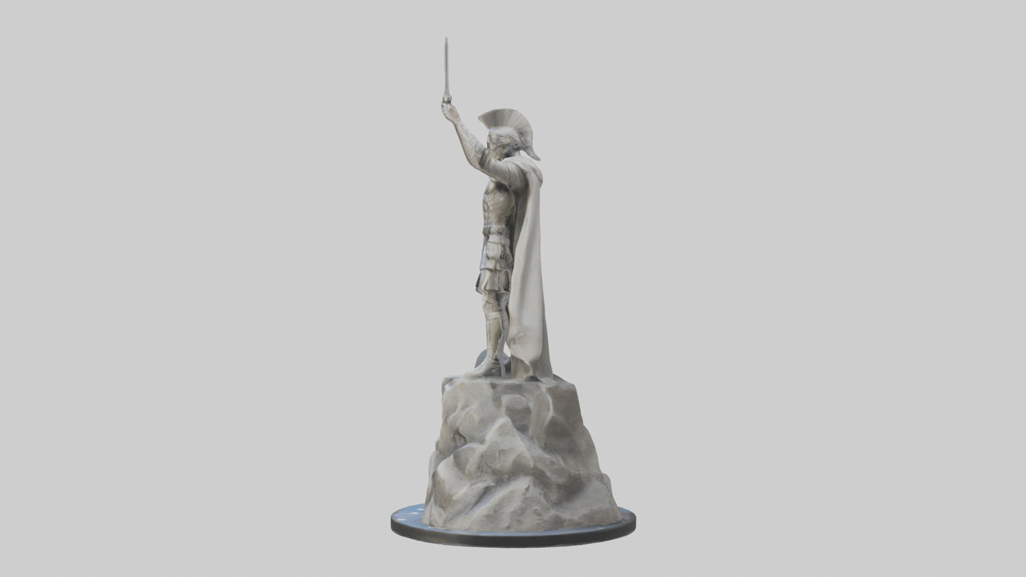 3D model Legacy of Heroes statue model VR / AR / low-poly