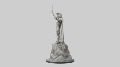 3D model Legacy of Heroes statue model VR / AR / low-poly