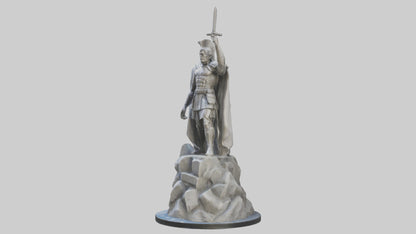3D model Legacy of Heroes statue model VR / AR / low-poly