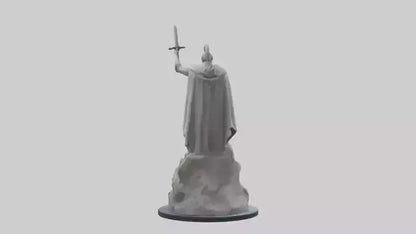3D model Legacy of Heroes statue model VR / AR / low-poly
