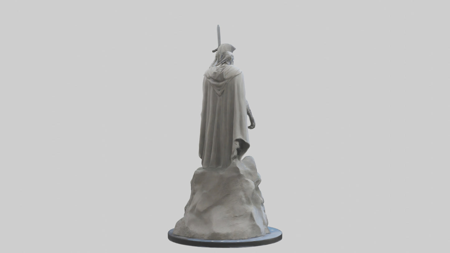 3D model Legacy of Heroes statue model VR / AR / low-poly