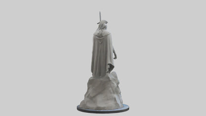 3D model Legacy of Heroes statue model VR / AR / low-poly