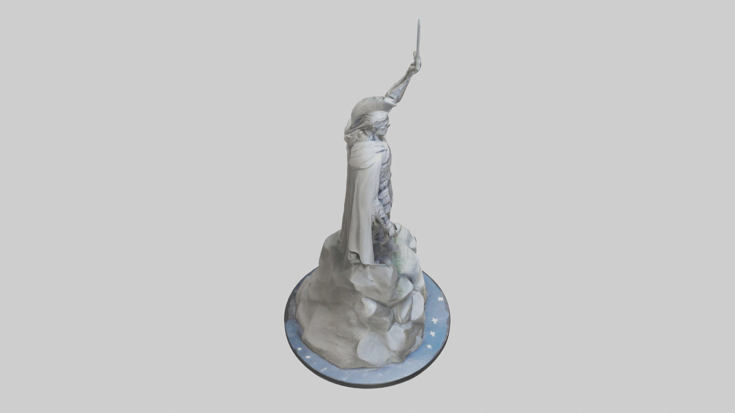 3D model Legacy of Heroes statue model VR / AR / low-poly