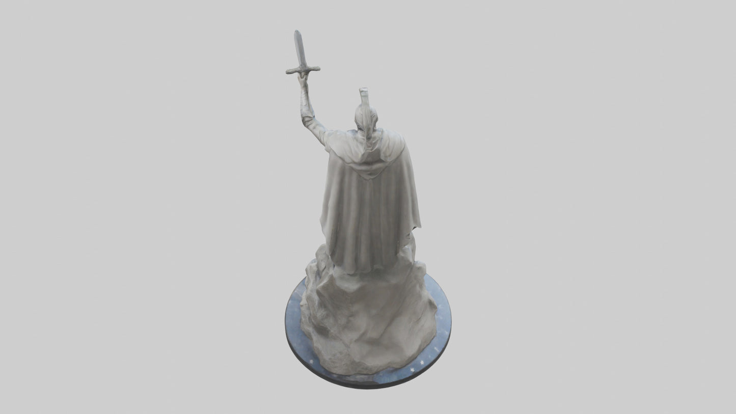 3D model Legacy of Heroes statue model VR / AR / low-poly