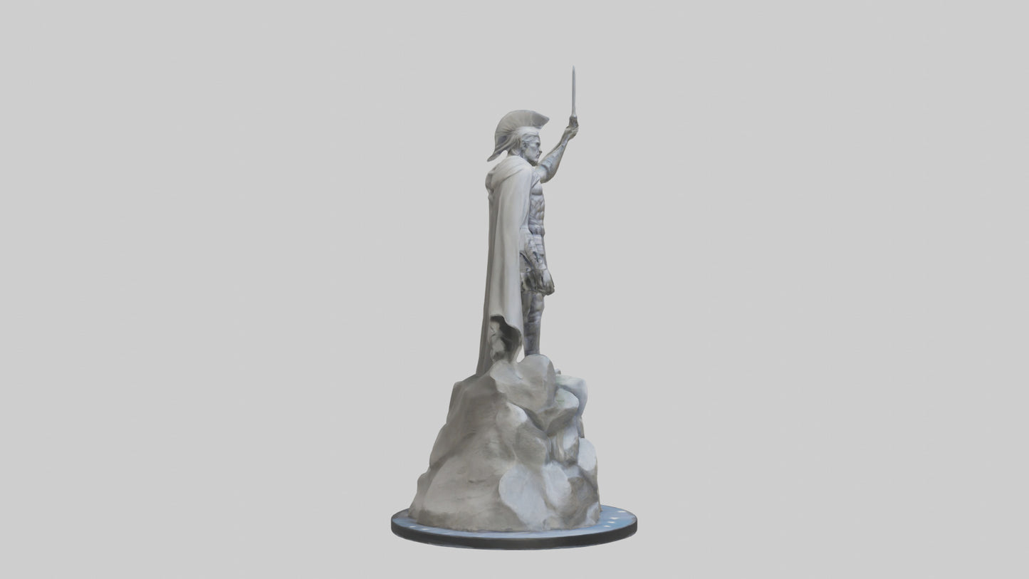 3D model Legacy of Heroes statue model VR / AR / low-poly