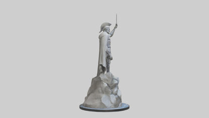 3D model Legacy of Heroes statue model VR / AR / low-poly