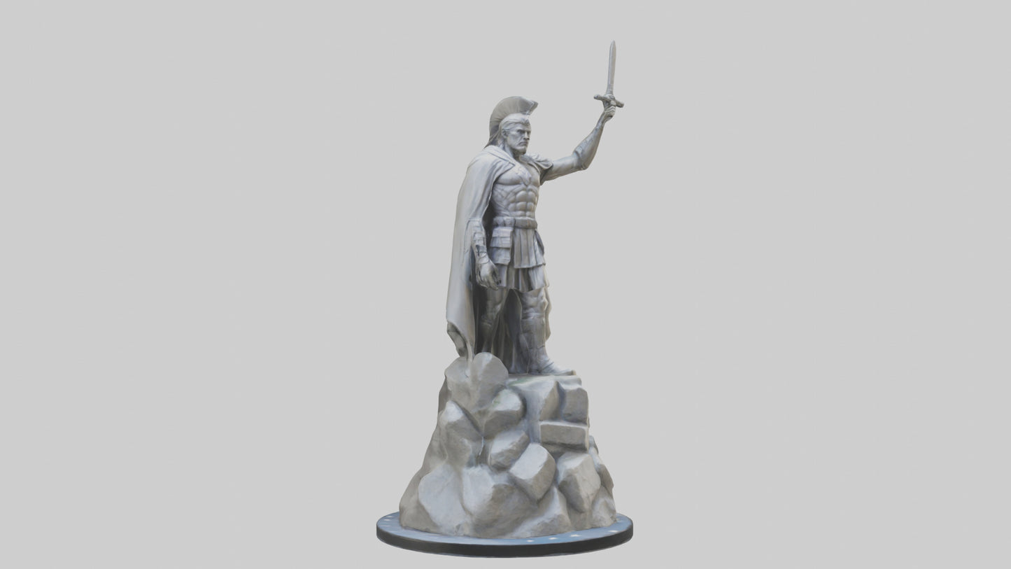 3D model Legacy of Heroes statue model VR / AR / low-poly
