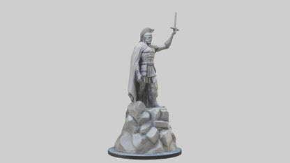 3D model Legacy of Heroes statue model VR / AR / low-poly