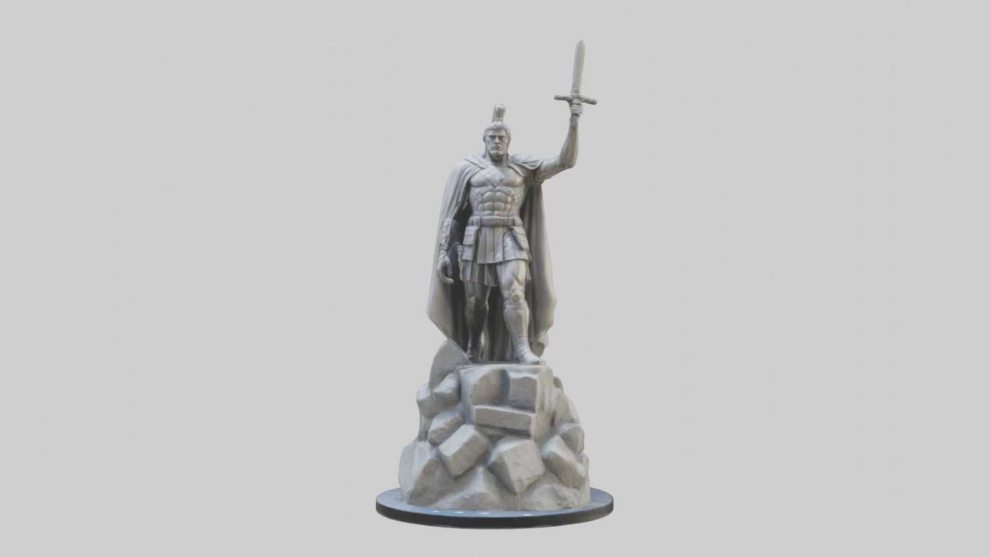 3D model Legacy of Heroes statue model VR / AR / low-poly