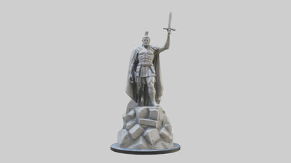 3D model Legacy of Heroes statue model VR / AR / low-poly