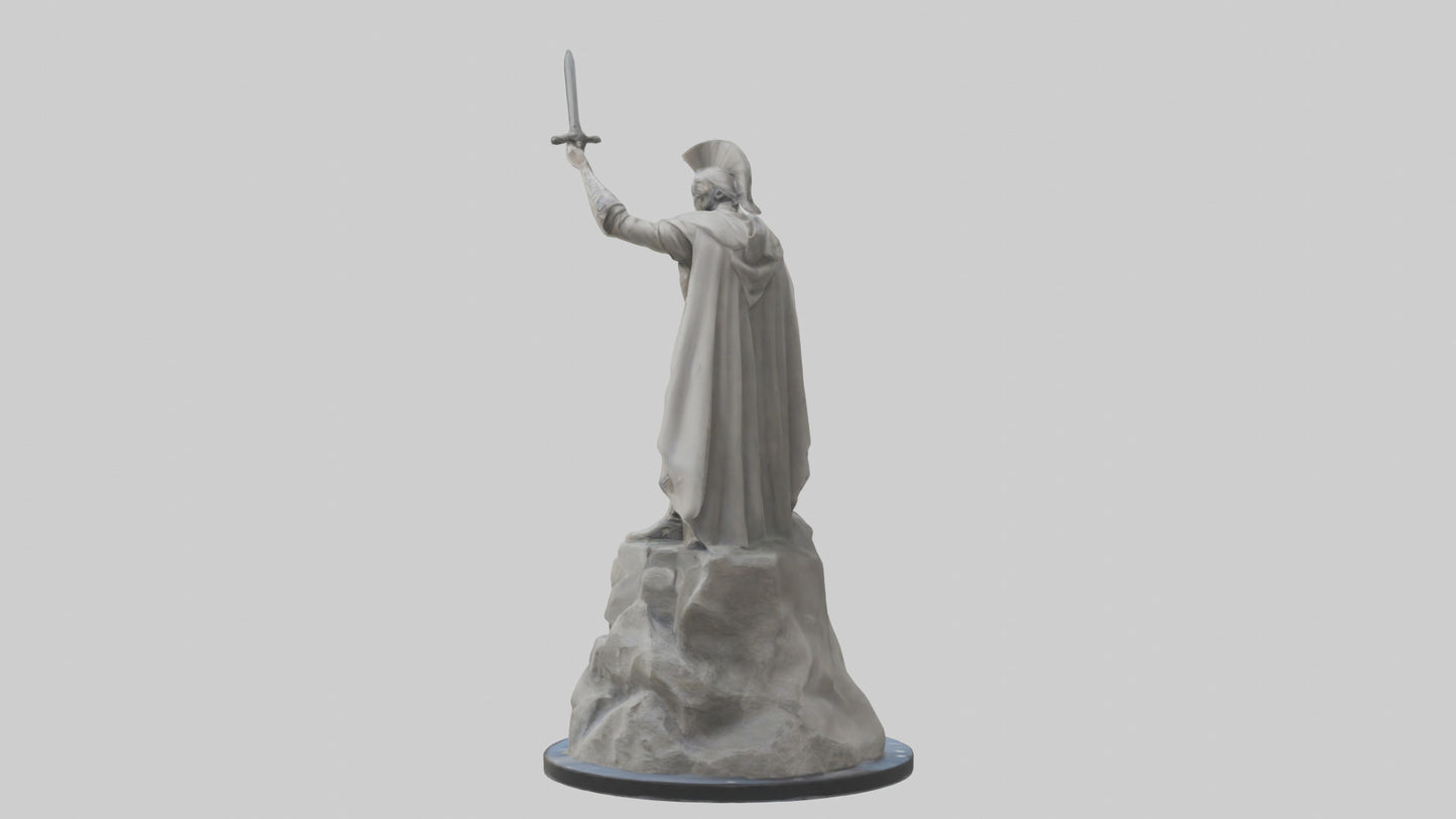 3D model Legacy of Heroes statue model VR / AR / low-poly