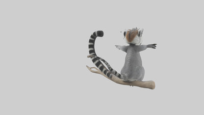 3D model Lemur perched model VR / AR / low-poly