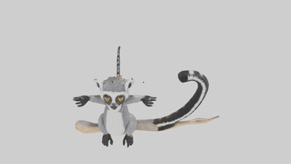 3D model Lemur perched model VR / AR / low-poly