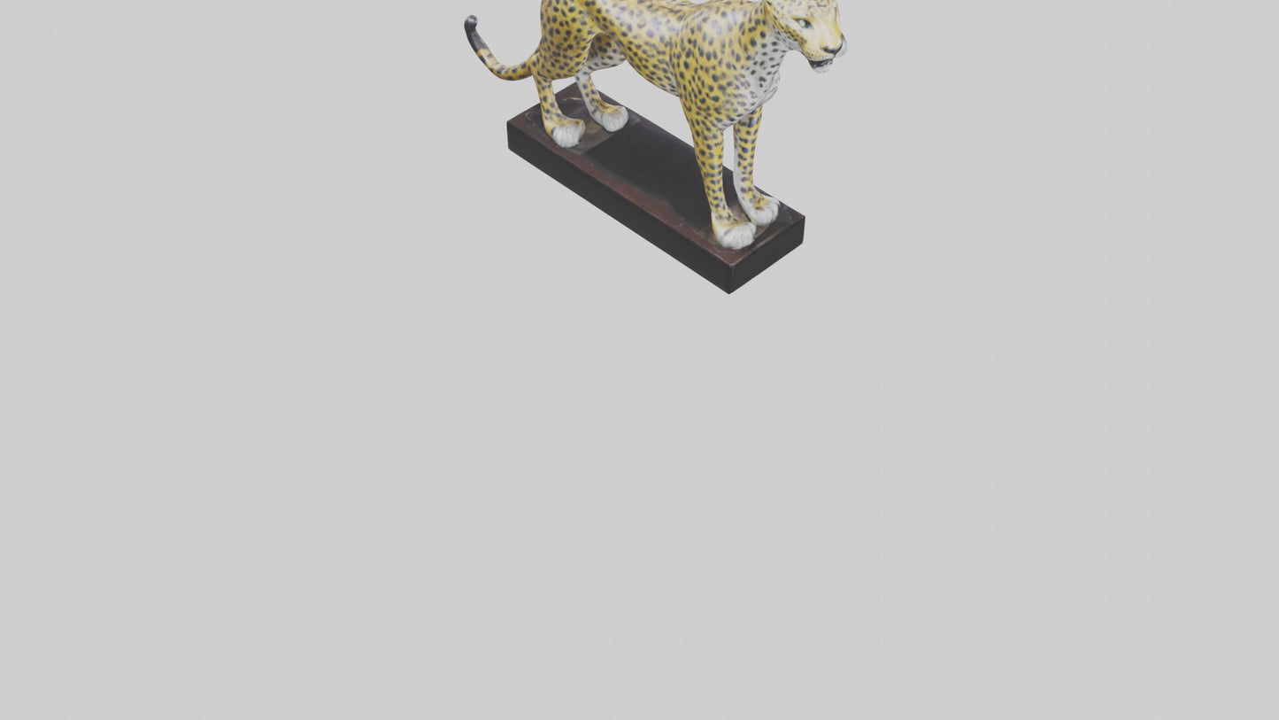 3D model Leopard statue model VR / AR / low-poly