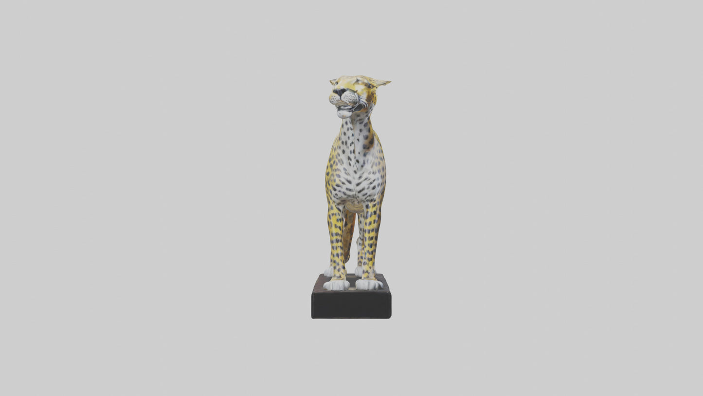 3D model Leopard statue model VR / AR / low-poly