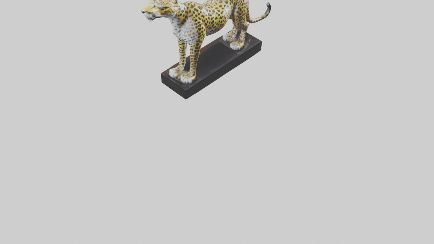 3D model Leopard statue model VR / AR / low-poly