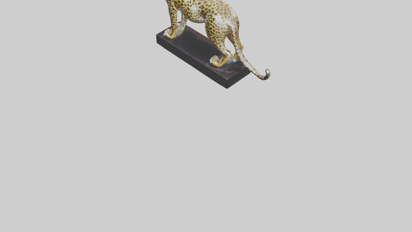 3D model Leopard statue model VR / AR / low-poly