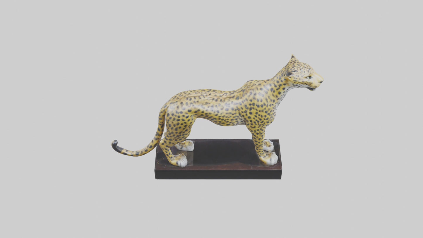3D model Leopard statue model VR / AR / low-poly