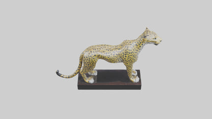 3D model Leopard statue model VR / AR / low-poly