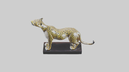3D model Leopard statue model VR / AR / low-poly