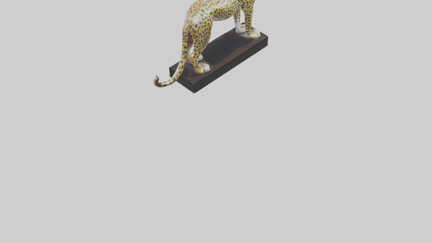 3D model Leopard statue model VR / AR / low-poly