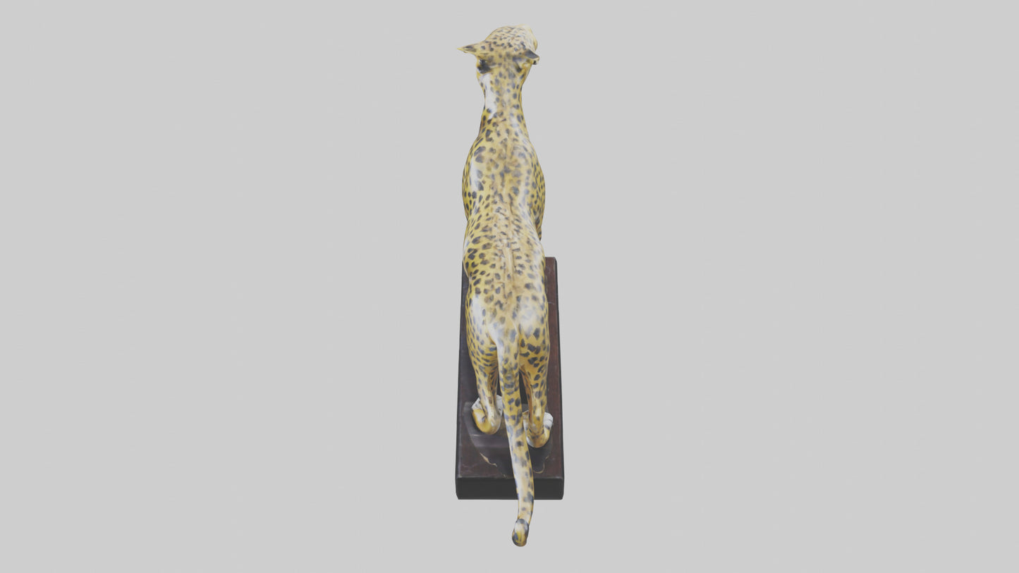 3D model Leopard statue model VR / AR / low-poly