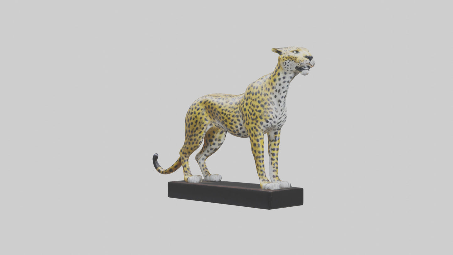 3D model Leopard statue model VR / AR / low-poly