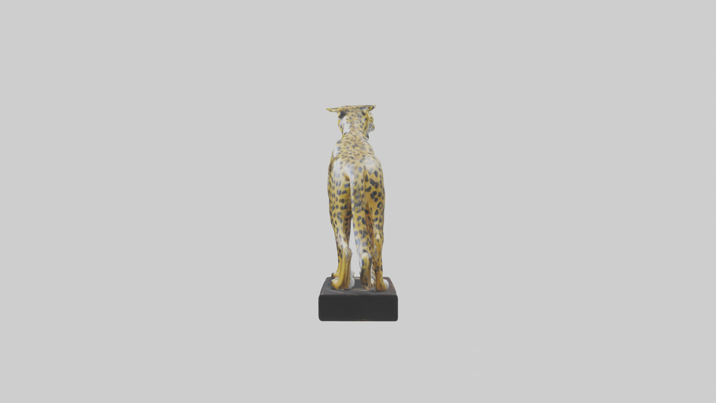 3D model Leopard statue model VR / AR / low-poly