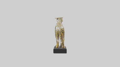 3D model Leopard statue model VR / AR / low-poly