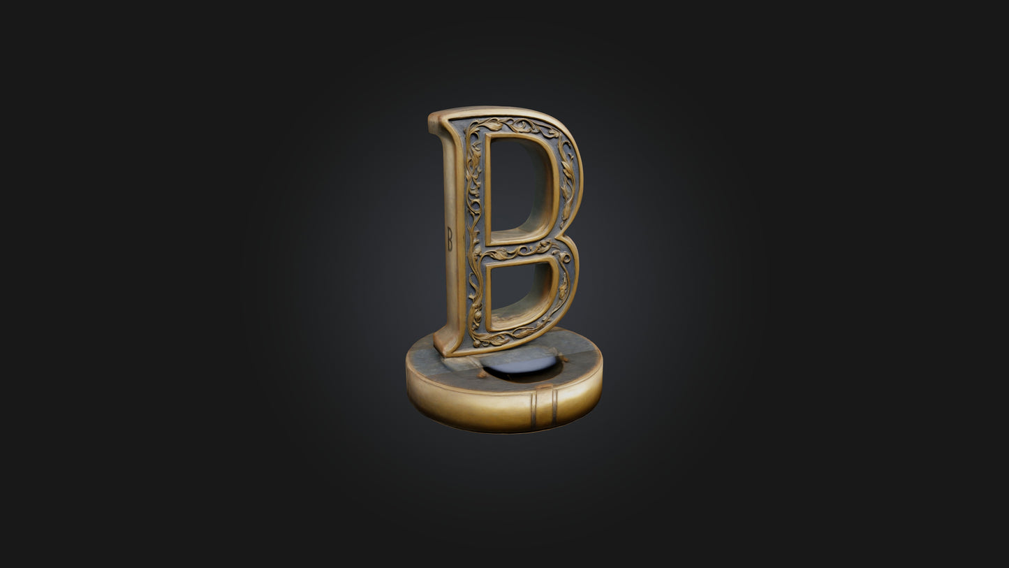 3D model letter B VR / AR / low-poly