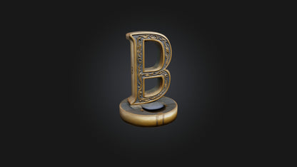 3D model letter B VR / AR / low-poly