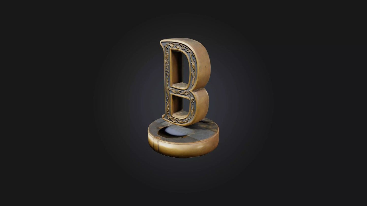 3D model letter B VR / AR / low-poly