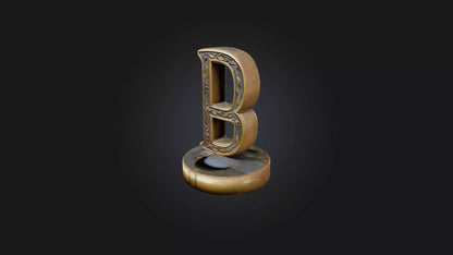 3D model letter B VR / AR / low-poly