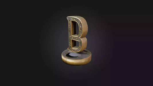 3D model letter B VR / AR / low-poly