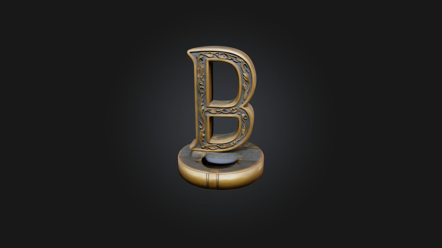 3D model letter B VR / AR / low-poly
