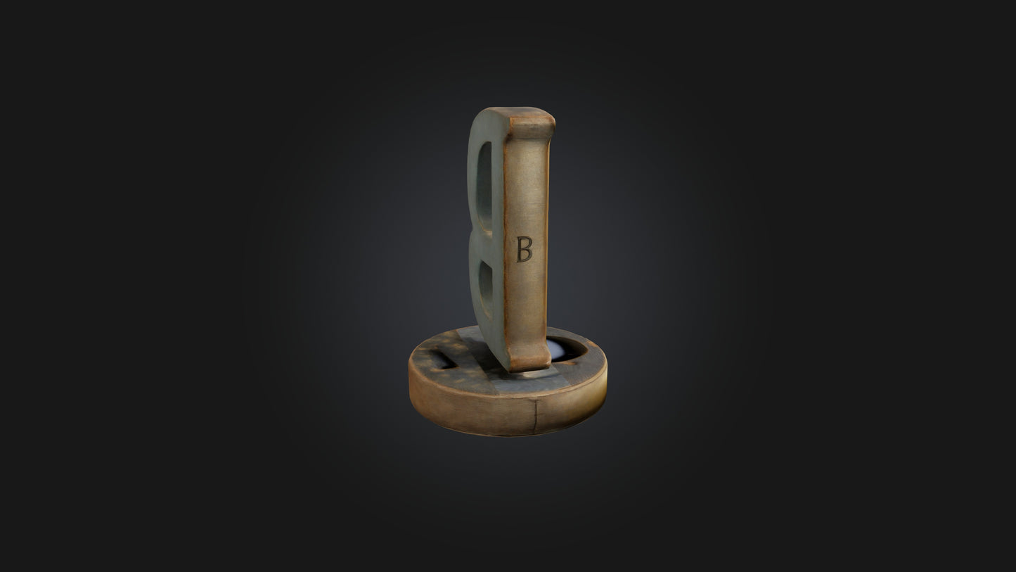 3D model letter B VR / AR / low-poly