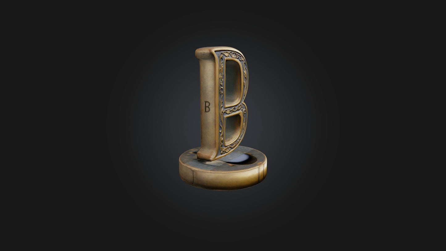3D model letter B VR / AR / low-poly