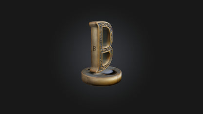 3D model letter B VR / AR / low-poly