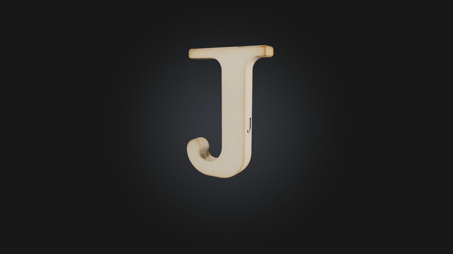 3D model letter J VR / AR / low-poly