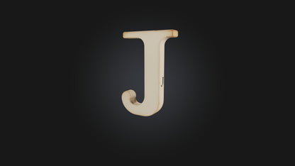 3D model letter J VR / AR / low-poly