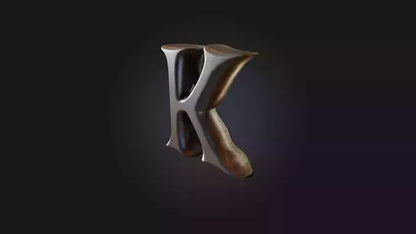 3D model letter K VR / AR / low-poly
