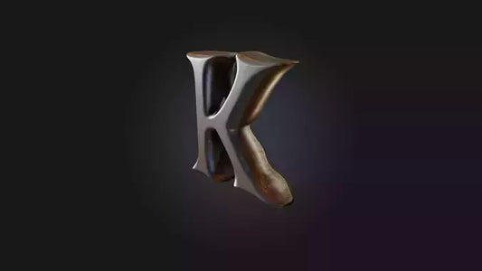 3D model letter K VR / AR / low-poly
