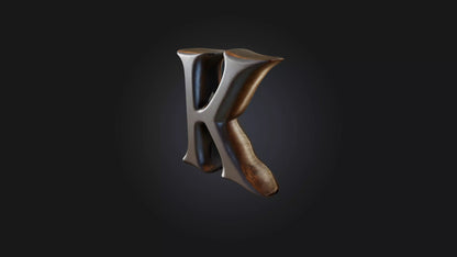 3D model letter K VR / AR / low-poly