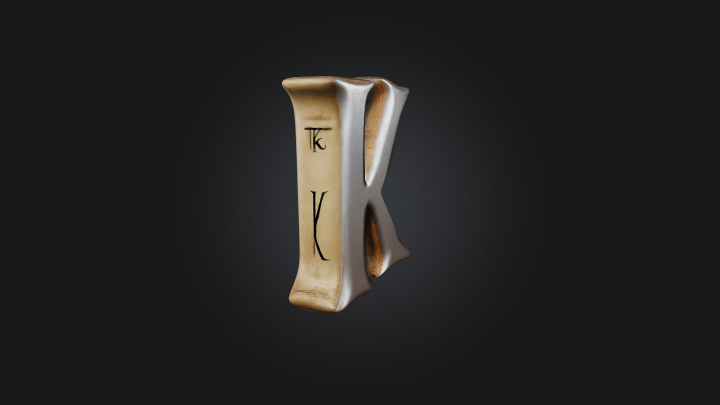 3D model letter K VR / AR / low-poly