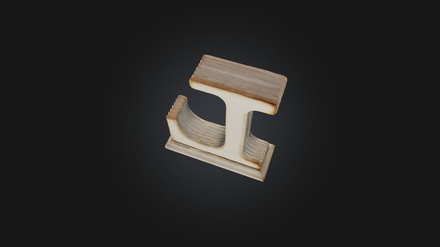 3D model letter L VR / AR / low-poly