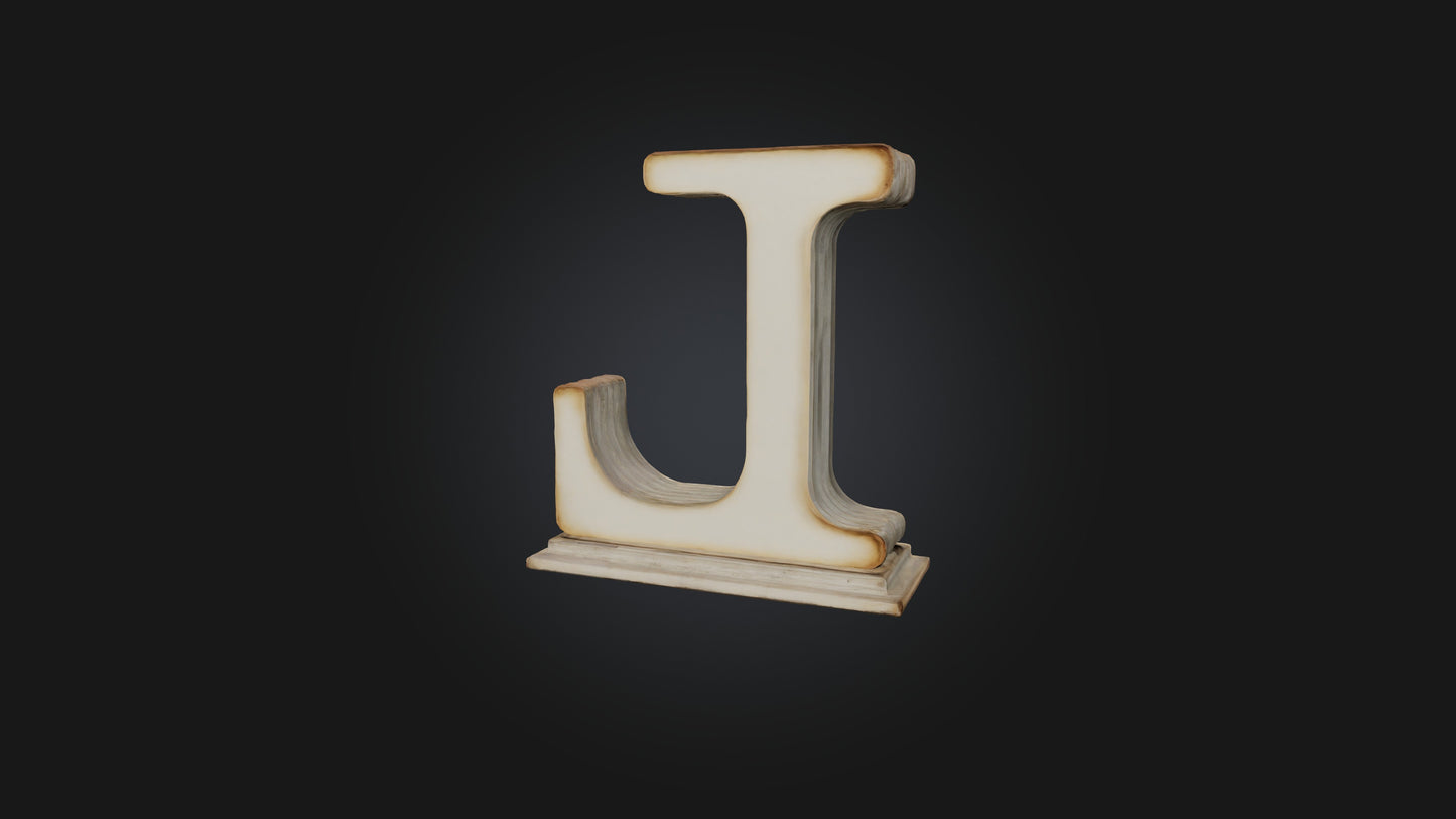 3D model letter L VR / AR / low-poly