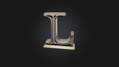 3D model letter L VR / AR / low-poly