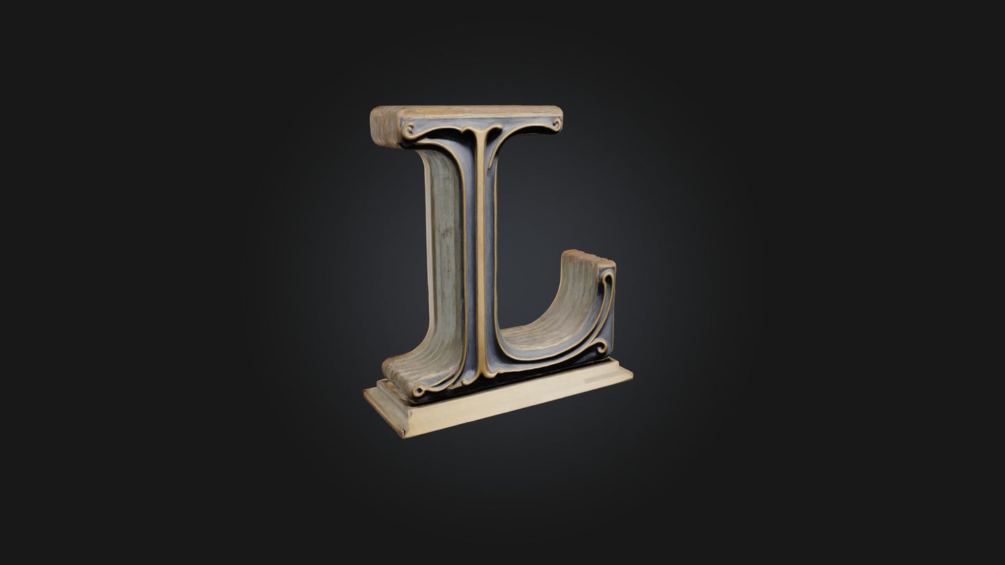 3D model letter L VR / AR / low-poly