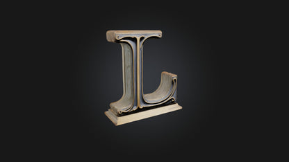 3D model letter L VR / AR / low-poly