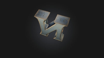 3D model letter N VR / AR / low-poly